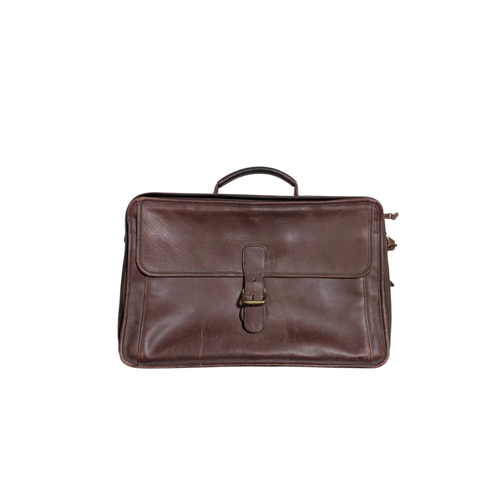 Vintage Coach Leather Briefcase Mahogany Brown Laptop Bag Portfolio Business Bag